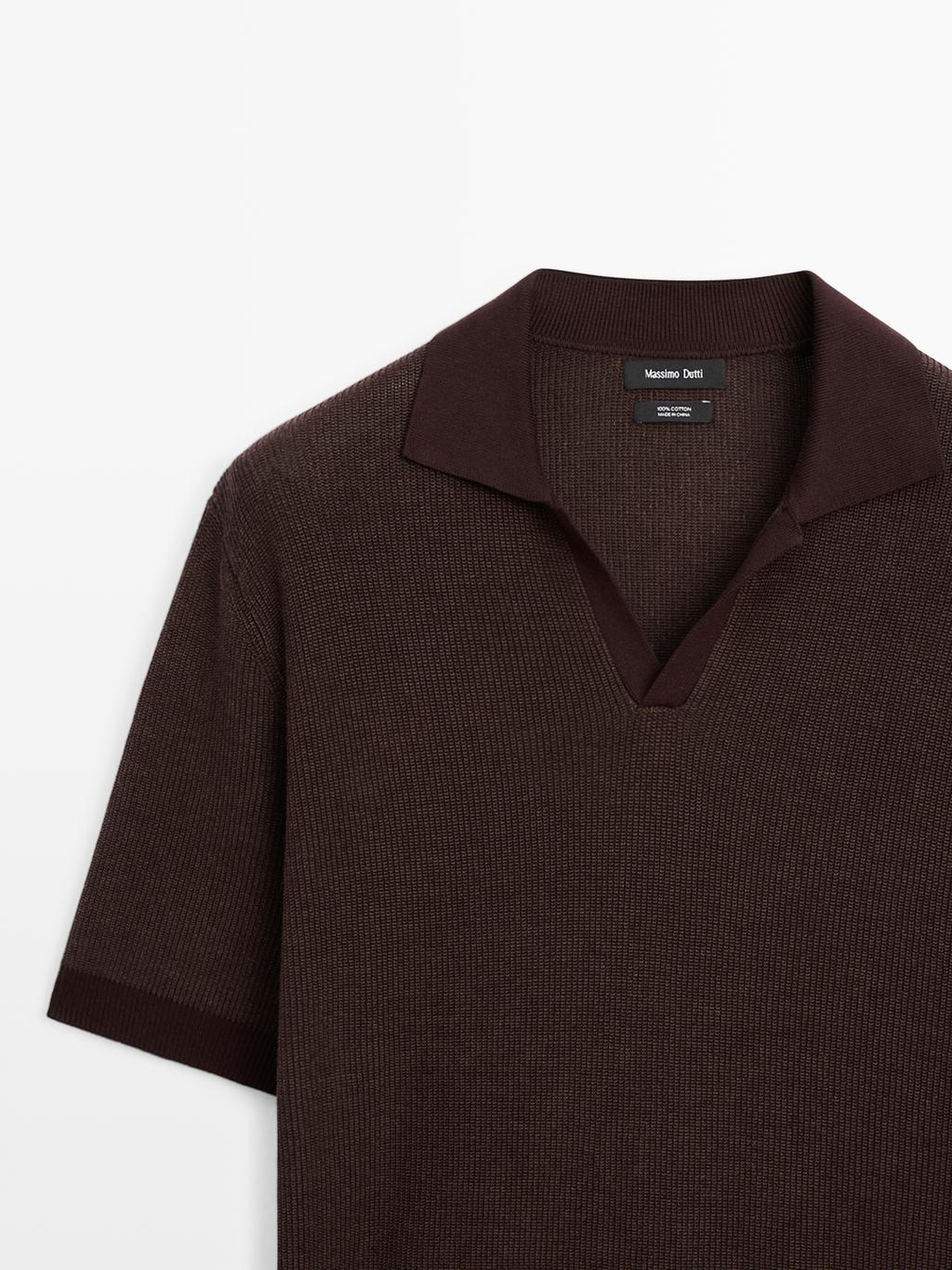 100% cotton knit polo shirt