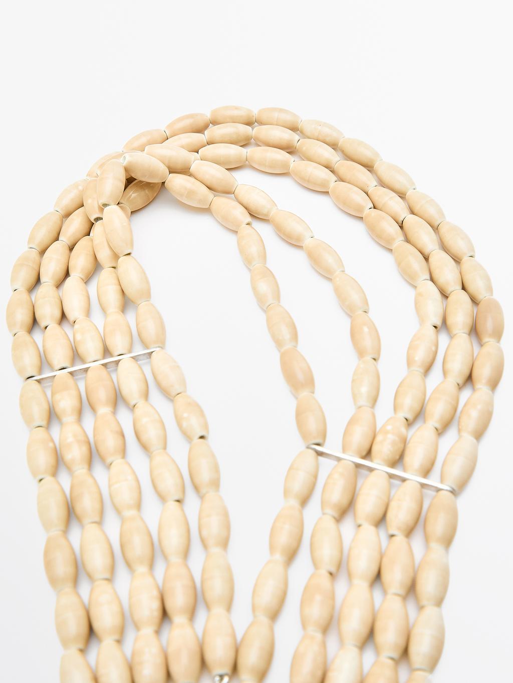 Ceramic bib necklace