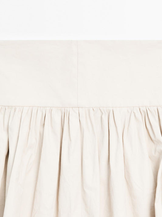 100% linen midi skirt with yoke - STUDIO