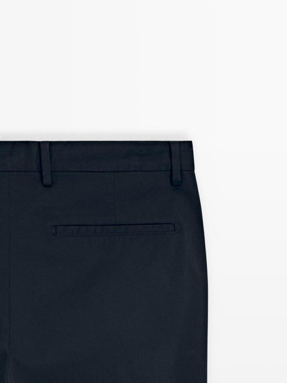 100% cotton slim fit trousers