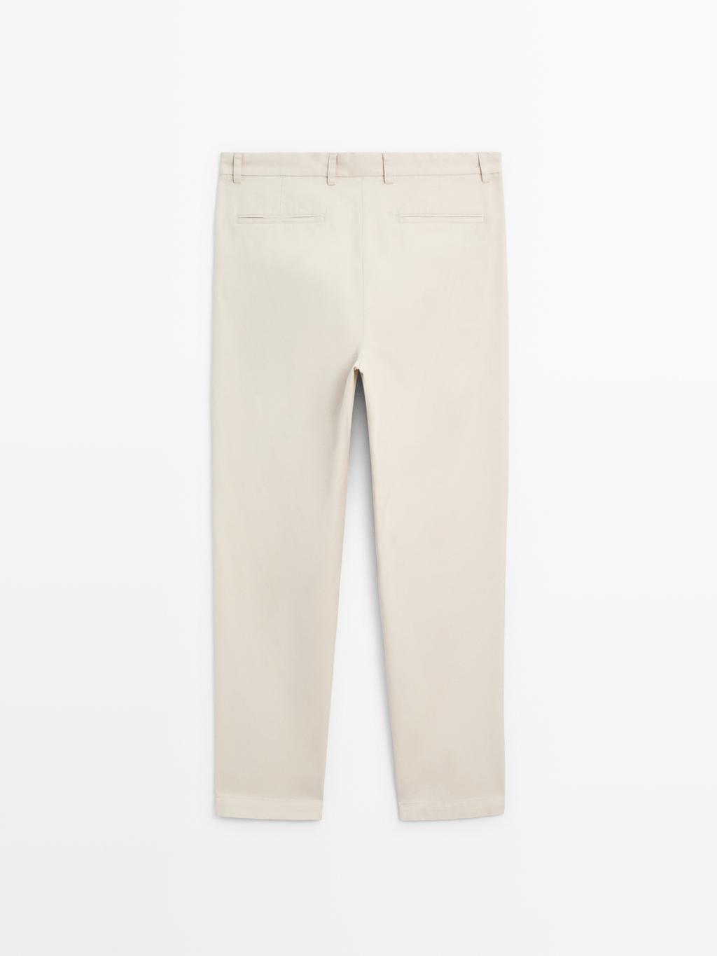 100% cotton relaxed fit trousers
