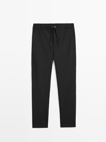 100% cotton jogger fit trousers