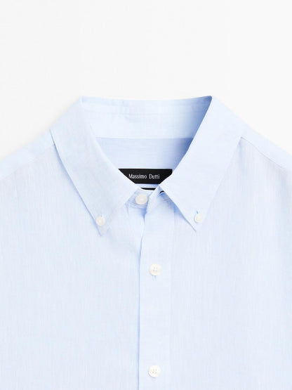 100% linen regular fit shirt