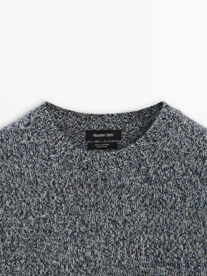 100% cashmere crew neck sweater