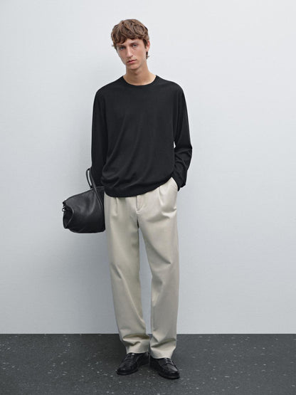 100% merino wool knit sweater