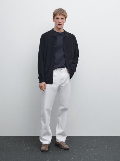 100% cotton knit cardigan