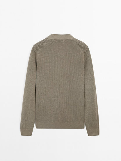 100% cotton knit cardigan