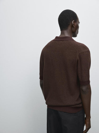 100% cotton knit polo shirt