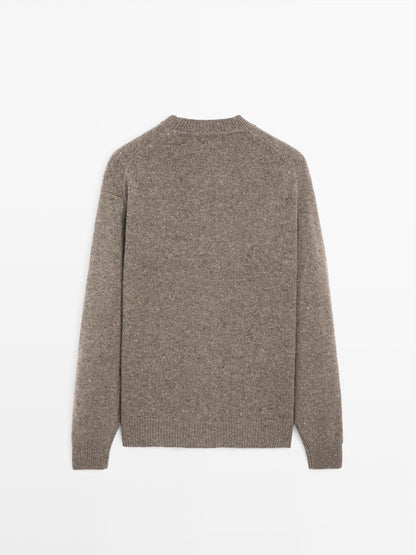 100% wool Argyle knit sweater