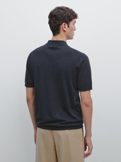 100% cotton knit short sleeve polo shirt