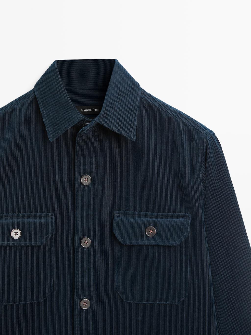 Corduroy overshirt with pockets