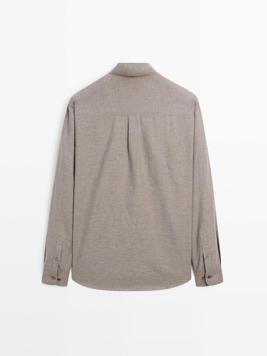 Soft regular fit melange shirt