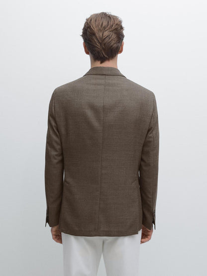 100% wool textured blazer