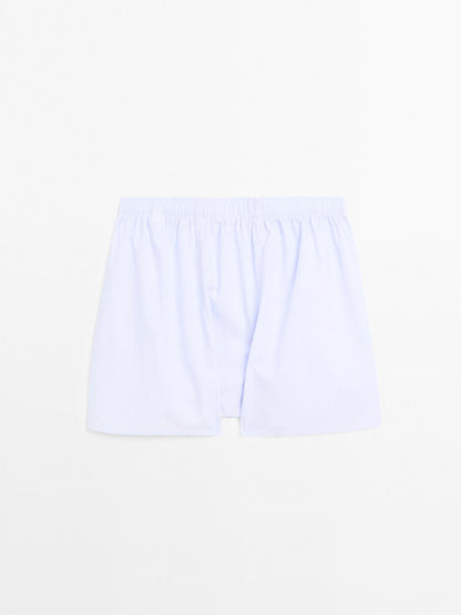 100% cotton micro-striped boxers