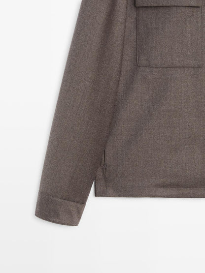 100% wool flannel jacket