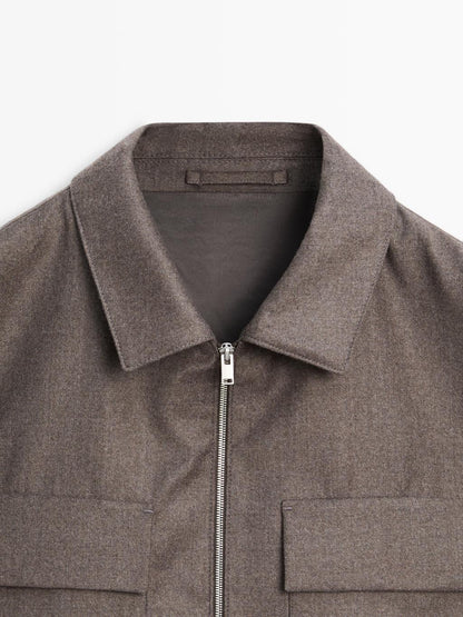 100% wool flannel jacket