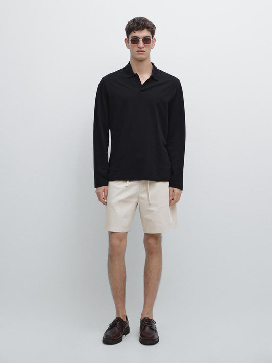 100% cotton jogger fit Bermuda shorts