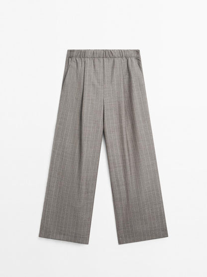 100% wool pinstripe trousers
