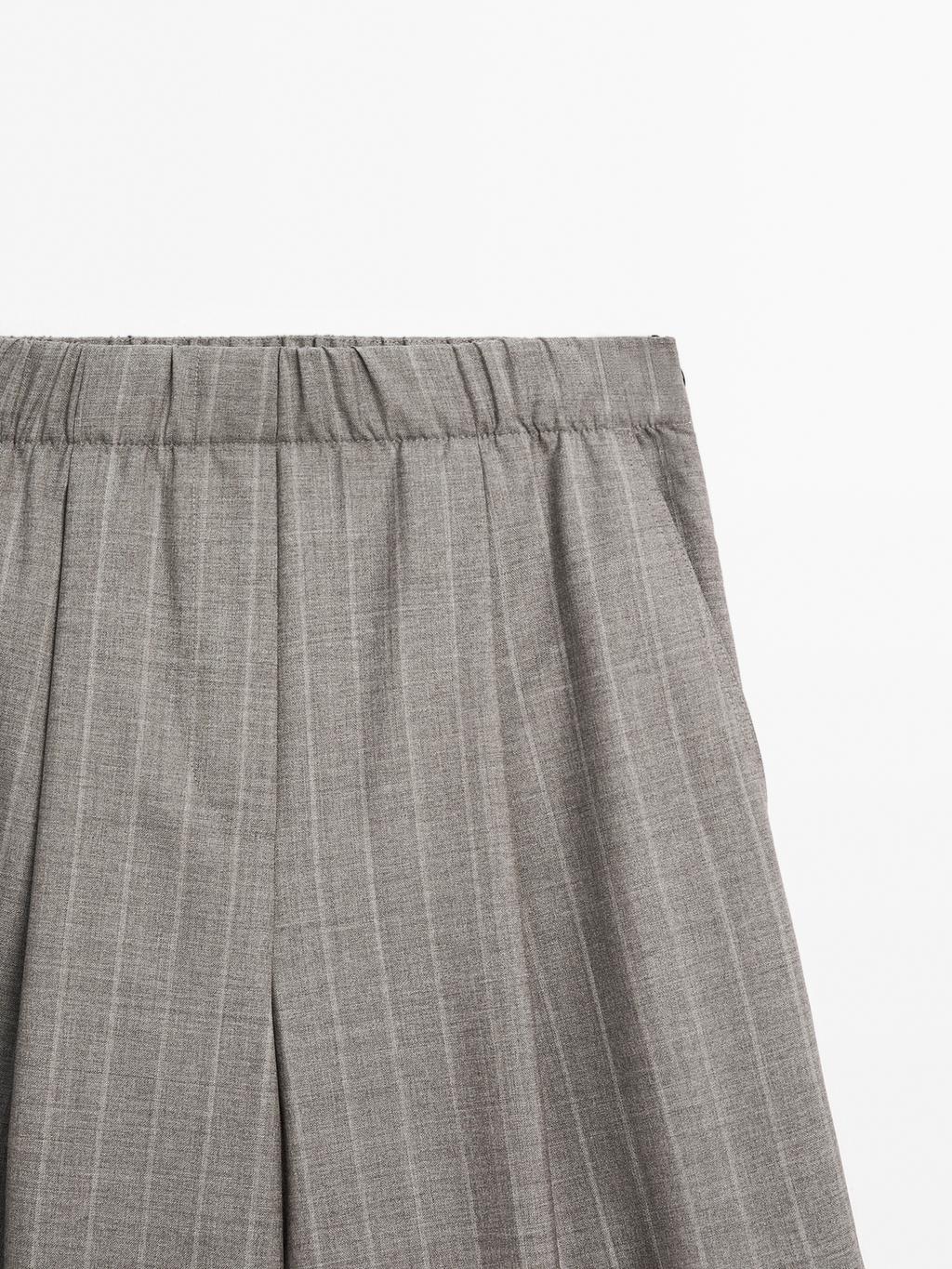 100% wool pinstripe trousers