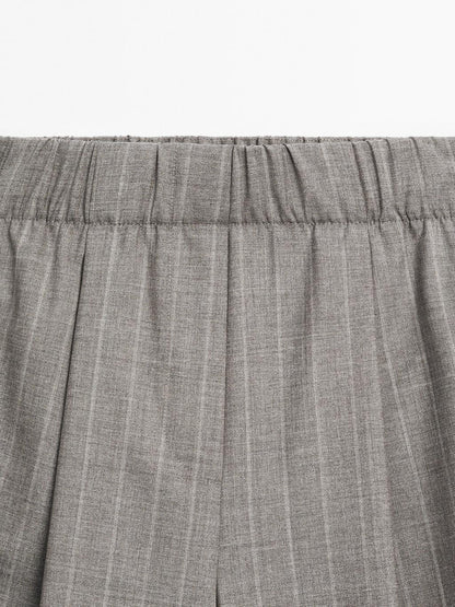 100% wool pinstripe trousers