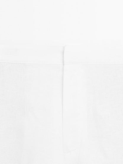 100% linen short Bermuda shorts