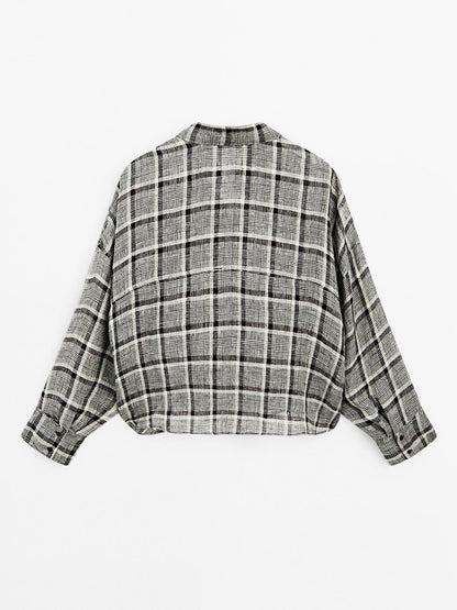 100% linen check shirt