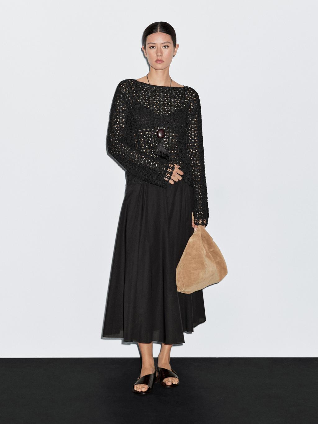 100% cotton flared skirt