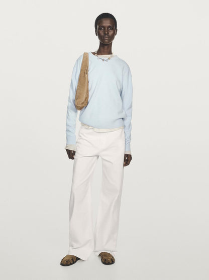 100% cashmere crew neck sweater