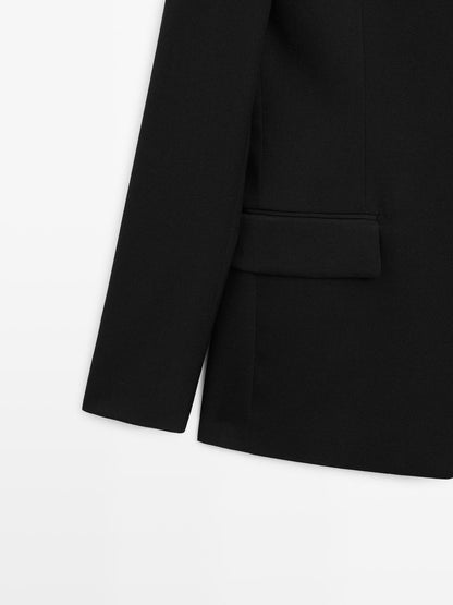 100% wool blazer with notch lapel - LIMITED