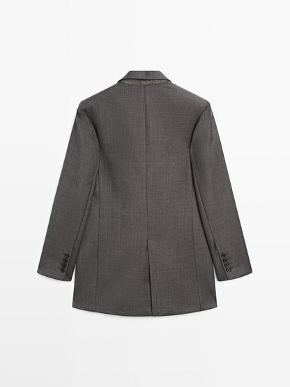 100% wool suit blazer