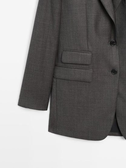 100% wool suit blazer