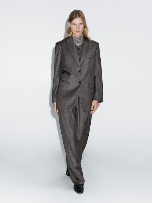 100% wool suit blazer