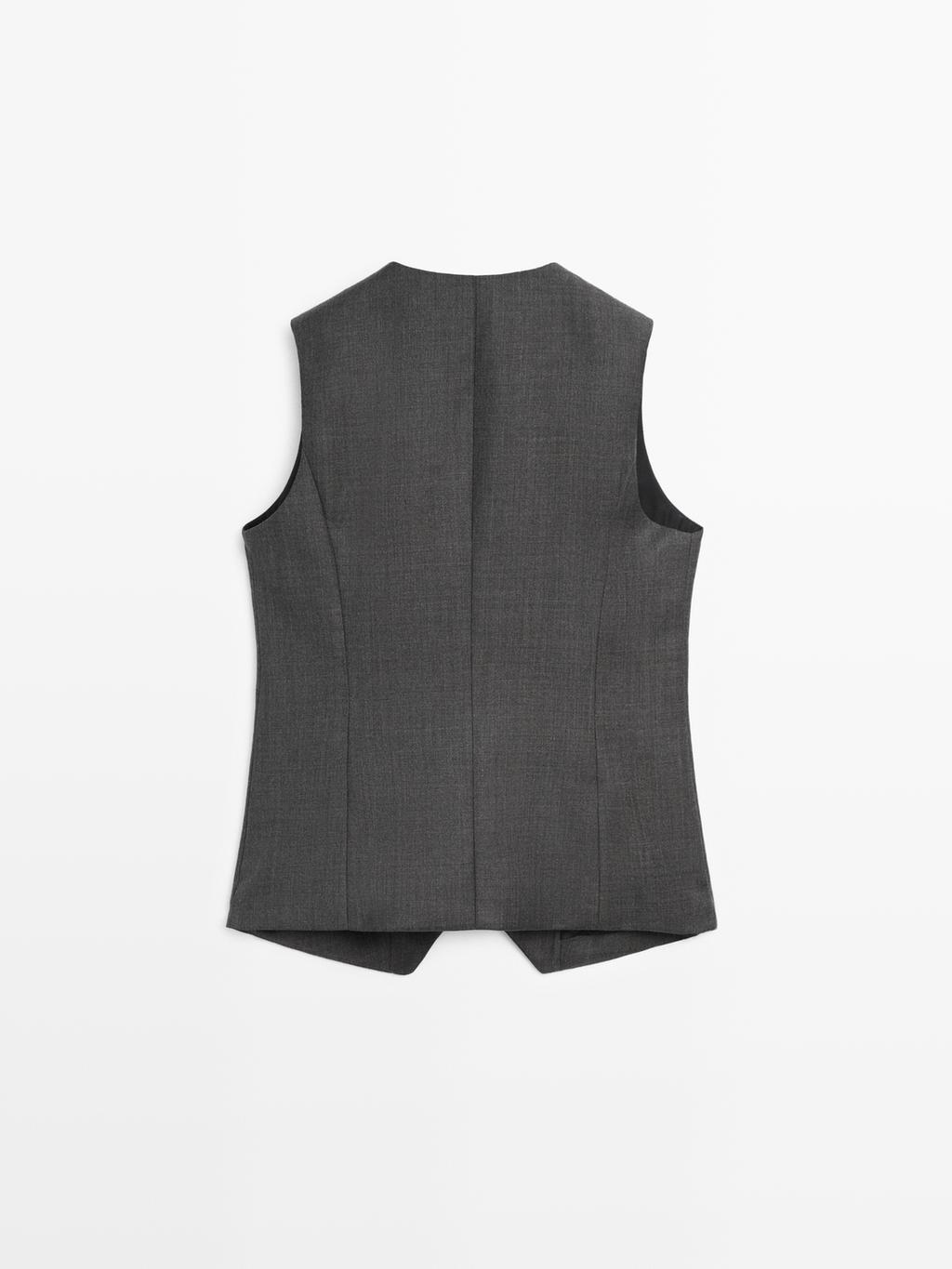 100% wool suit waistcoat