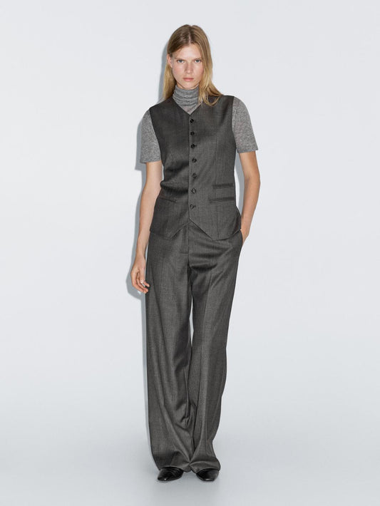 100% wool suit waistcoat