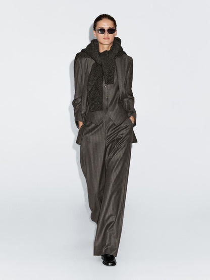 100% wool pinstripe blazer