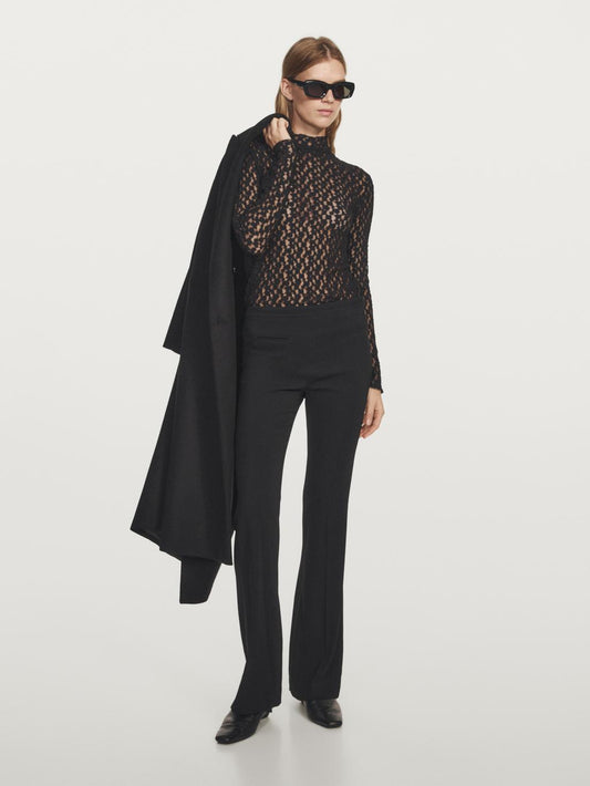 Long sleeve lace top