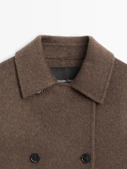 Wool blend double-breasted coat