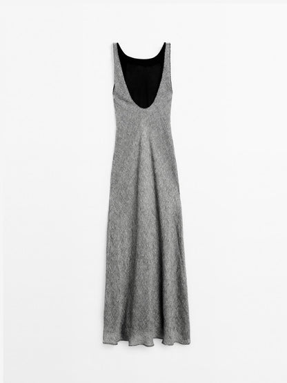 100% linen midi dress