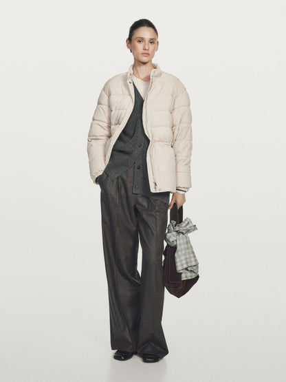 Water-repellent puffer jacket