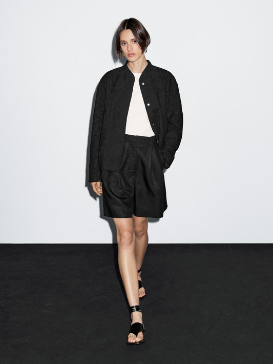 100% cotton oversize bomber jacket