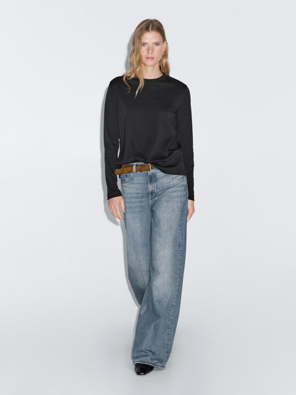 100% cotton interlock long sleeve T-shirt