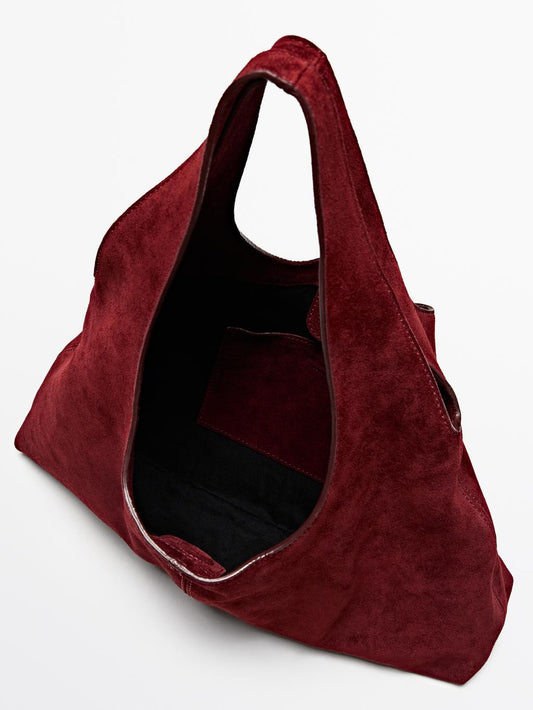 Medium split leather lady bag