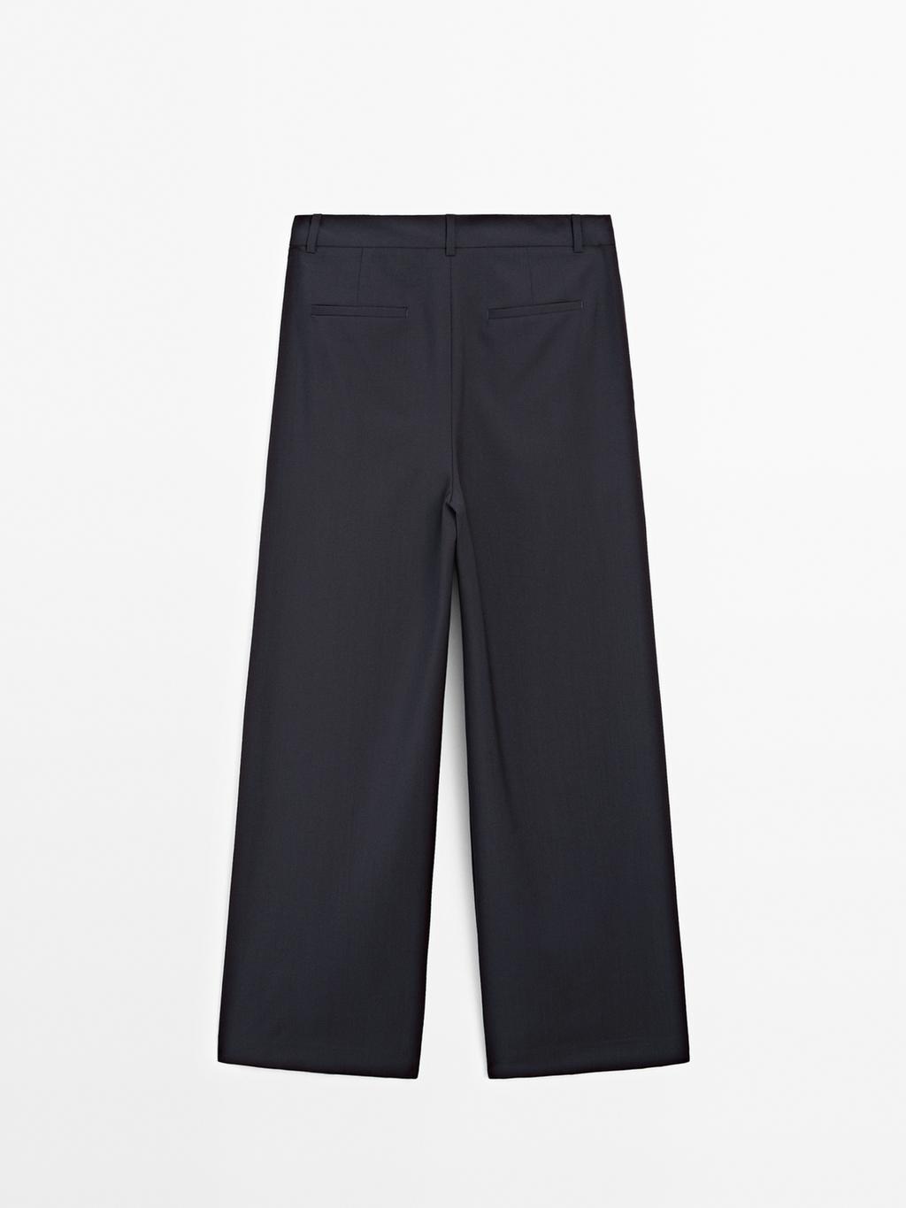 100% wool double darted trousers - STUDIO