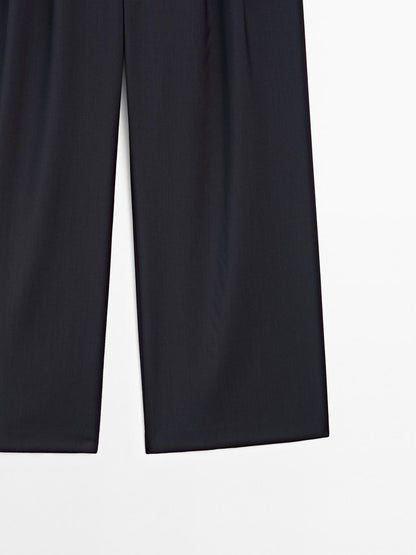 100% wool double darted trousers - STUDIO