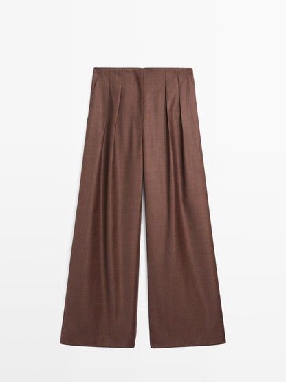 100% wool darted trousers - STUDIO