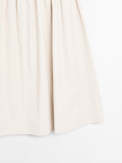 100% linen midi skirt with yoke - STUDIO