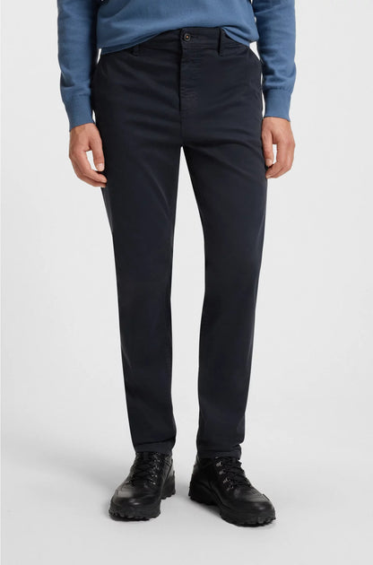 Tapered-fit chinos in stretch-cotton satin