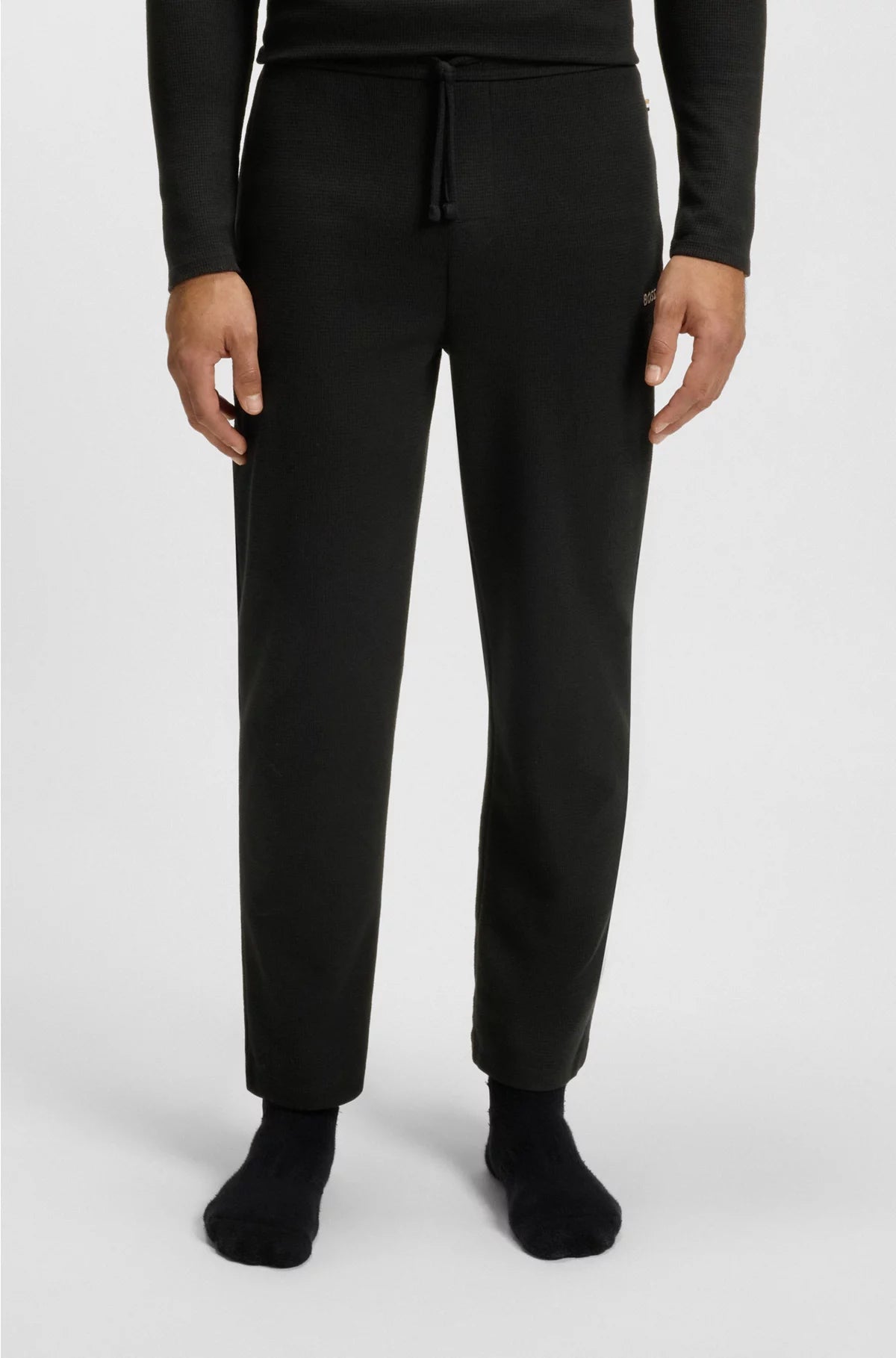 Cotton-blend pyjama bottoms with embroidered logo