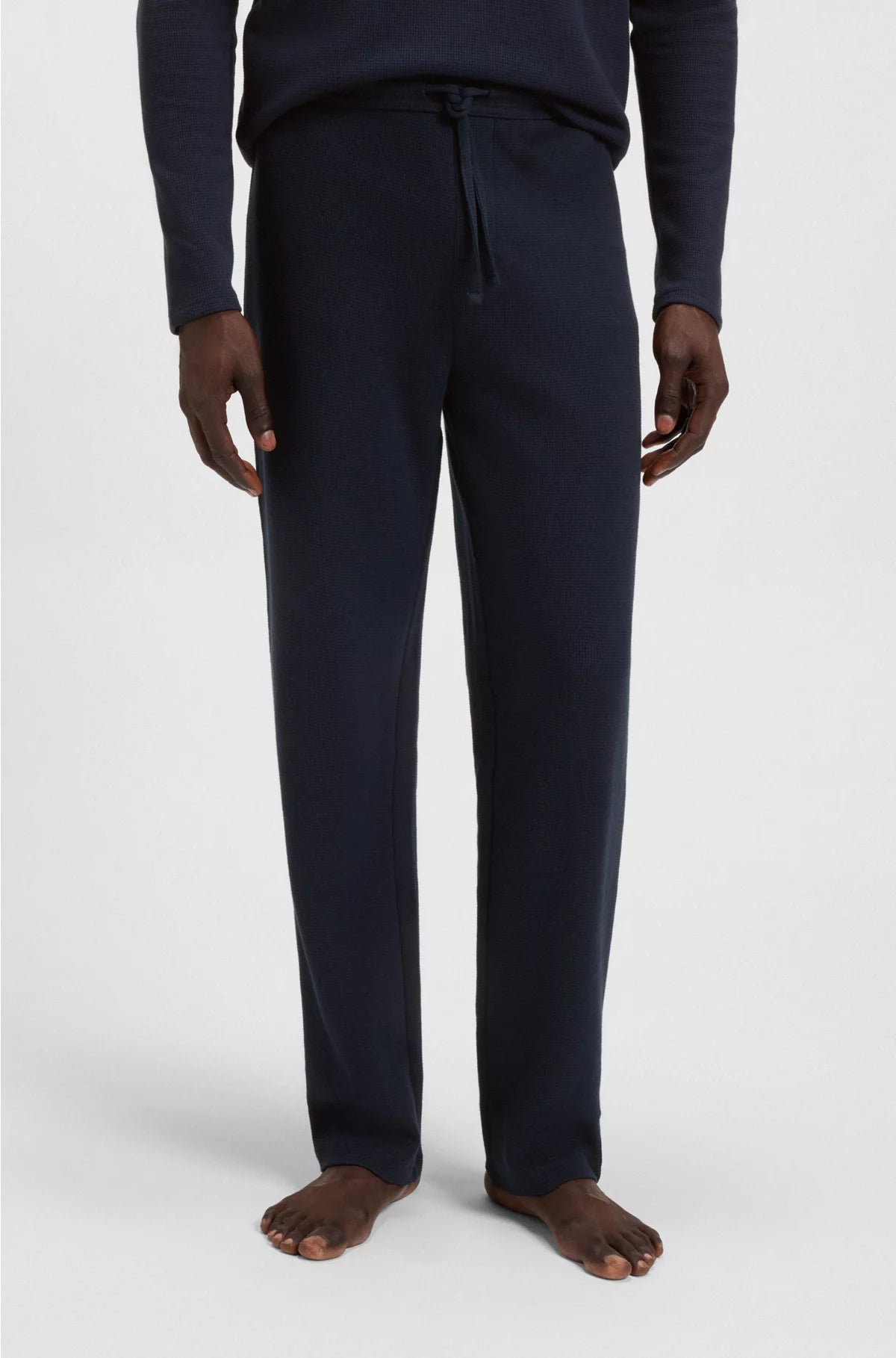 Cotton-blend pyjama bottoms with embroidered logo