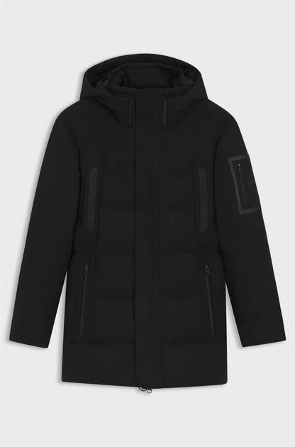Water-repellent parka jacket with down filling